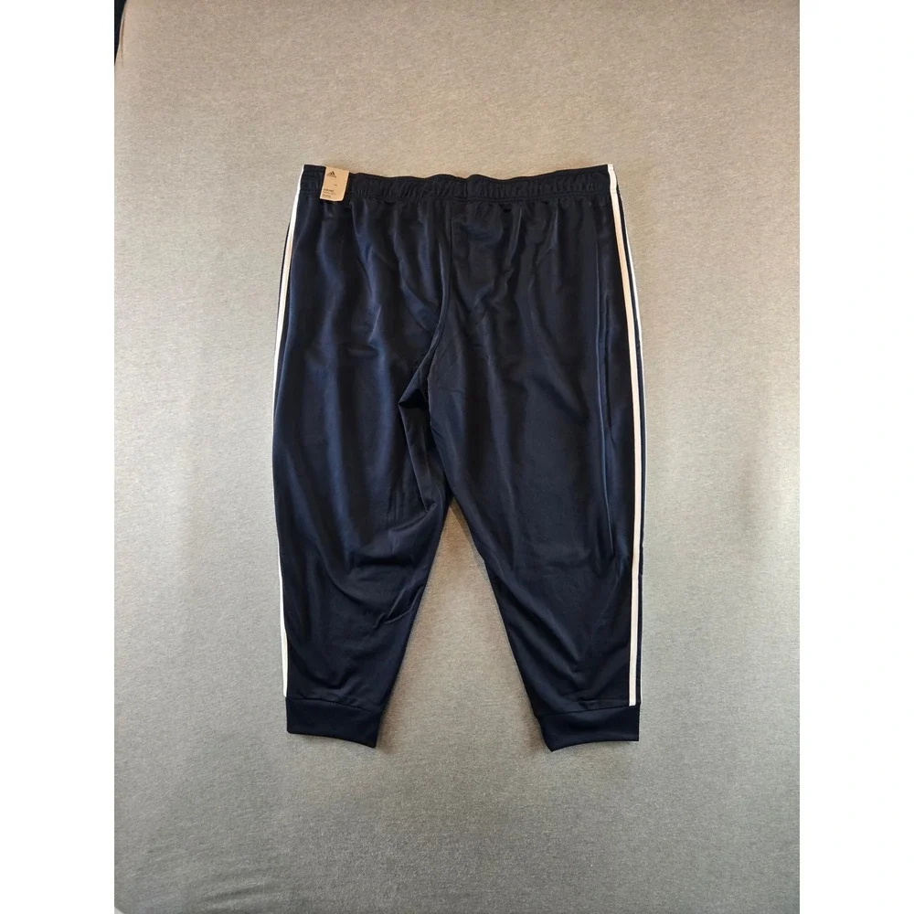 Adidas Track Pants Mens 4X Navy Blue 3-Stripes Slim Fit Tricot Athletic NWT
